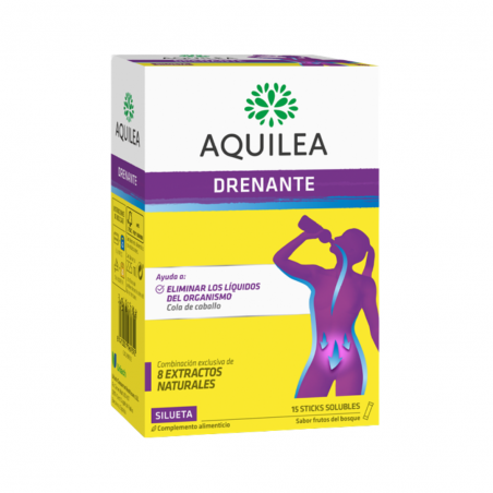 Comprar aquilea drenante 15 sticks solubles sabor frutos del bosque