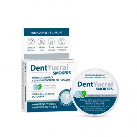 Comprar dentyucral smokers fumadores cuidado integral polvo dental 50 g