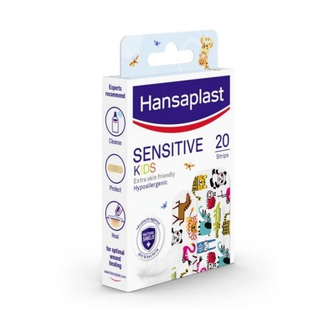 Comprar hansaplast apositos sensitive kids 20 strips al mejor precio en Farmacia4Estaciones, tu farmacia online Comprar hansaplast apositos sensitive kids 20 strips