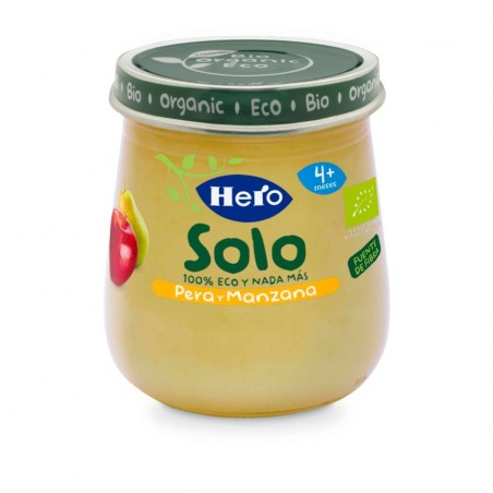 Comprar hero baby potito solo pera y manzana eco 120g