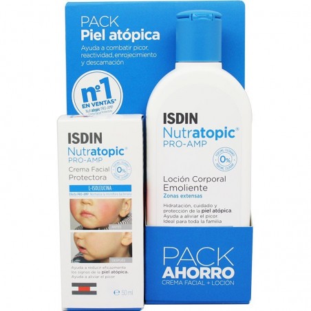 Comprar pack nutratopic pro-amp crema facial+loción corporal 50+200 ml