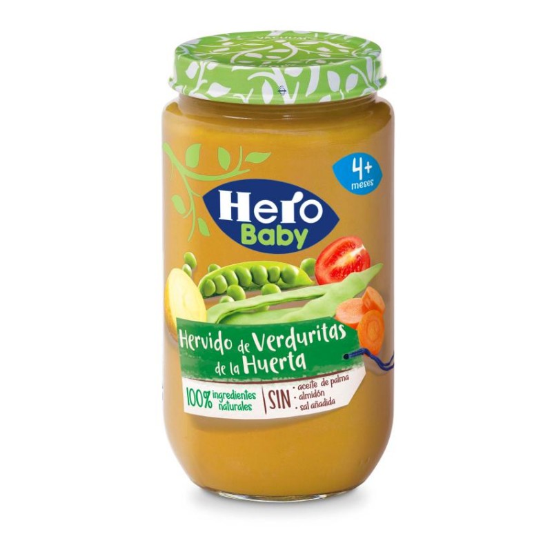 hero baby potitos hervido de verduras de la huerta 235 g
