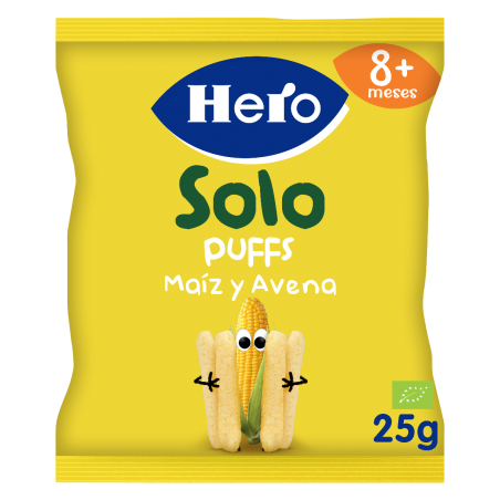 Comprar hero baby snacks solo puffs maíz y avena 25g