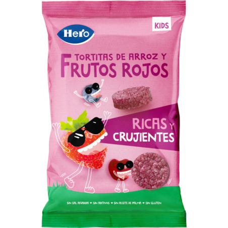 Comprar hero snack tortitas de arroz frutos rojos 40g