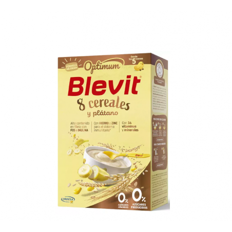 Comprar blevit optimum 8 cereales plátano +5 m 250g