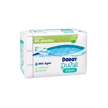 Comprar dodot toallitas aqua pure 3 x 48 unidades al mejor precio en Farmacia4Estaciones, tu farmacia online Comprar dodot toallitas aqua pure 3 x 48 unidades
