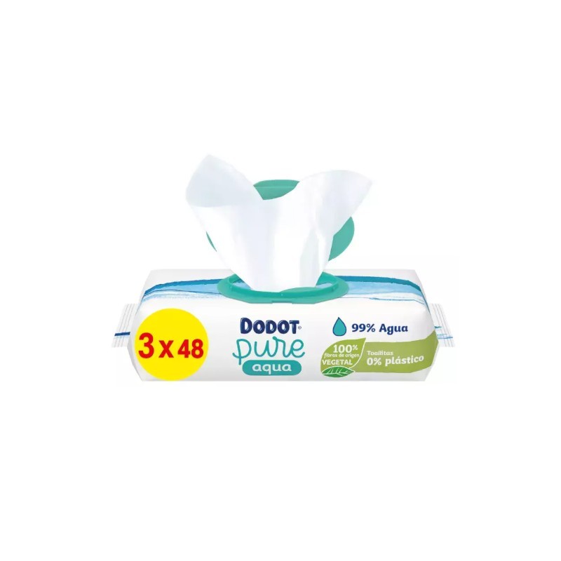 Comprar dodot toallitas aqua pure 3 x 48 unidades a precio online