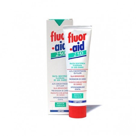 Comprar FLÚOR AID 250 PASTA DENTAL 100 ML al mejor precio en Farmacia4Estaciones, tu farmacia online Comprar FLÚOR AID 250 PASTA DENTAL 100 ML