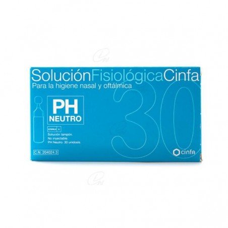Comprar CINFA HIGIENE OFTÁLMICA SUERO FISIOLÓGICO 30 UDS al mejor precio en Farmacia4Estaciones, tu farmacia online Comprar CINFA HIGIENE OFTÁLMICA SUERO FISIOLÓGICO 30 UDS