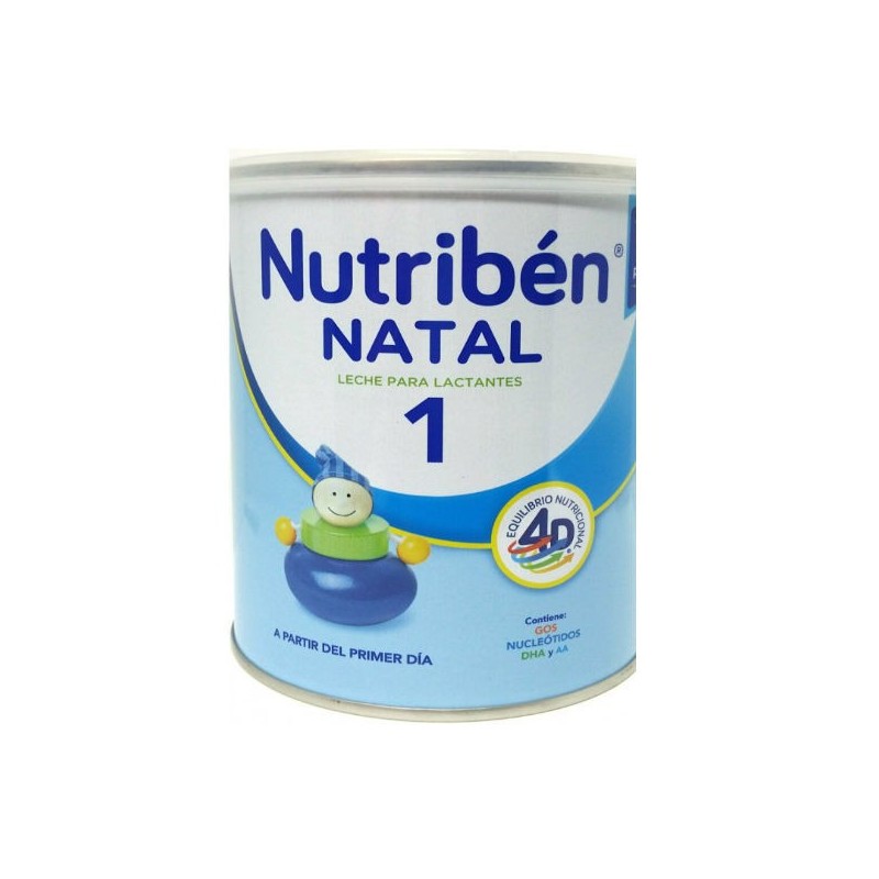 Leche infantil para lactantes 1 desde el primer día en polvo Nutriben Natal  Pro-a sin aceite de palma lata 800 g.