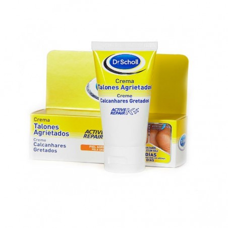 Comprar DR SCHOLL CREMA TALONES AGRIETADOS K+ 60 ML al mejor precio en Farmacia4Estaciones, tu farmacia online Comprar DR SCHOLL CREMA TALONES AGRIETADOS K+ 60 ML