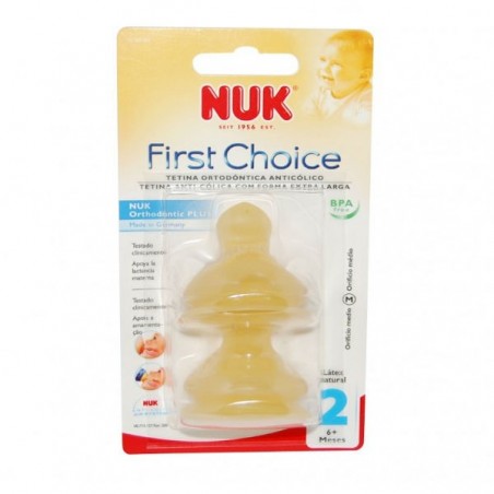 TETINA LATEX NUK TETINA +6 MESES TALLA L 2 UNIDADES