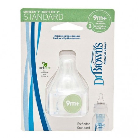 Comprar DR BROWNS TETINA SILICONA CORTE EN Y + 9 MESES al mejor precio en Farmacia4Estaciones, tu farmacia online Comprar DR BROWNS TETINA SILICONA CORTE EN Y + 9 MESES