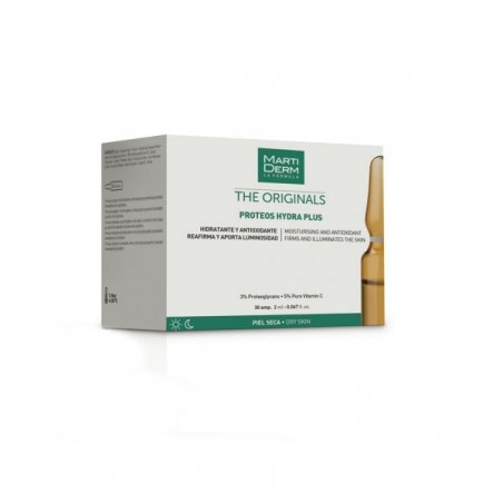 Comprar MARTIDERM PROTEOS HYDRA PLUS 30 AMPOLLAS al mejor precio en Farmacia4Estaciones, tu farmacia online Comprar MARTIDERM PROTEOS HYDRA PLUS 30 AMPOLLAS