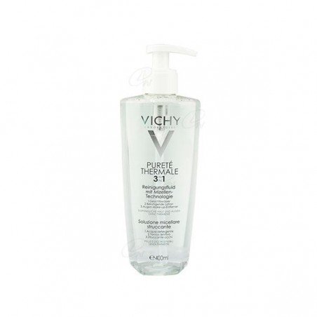 Comprar PURETE THERMALE LOCIÓN MICELAR 400 ML VICHY al mejor precio en Farmacia4Estaciones, tu farmacia online Comprar PURETE THERMALE LOCIÓN MICELAR 400 ML VICHY