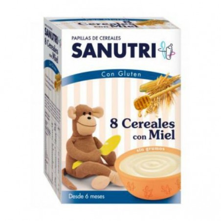 Comprar sanutri papilla 8 cereales con miel 600 g