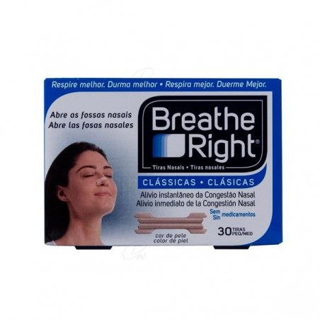 Comprar TIRA NASAL BREATHE RIGHT COLOR T - PEQ/MED 30 UDS al mejor precio en Farmacia4Estaciones, tu farmacia online Comprar TIRA NASAL BREATHE RIGHT COLOR T - PEQ/MED 30 UDS