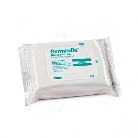 Comprar GERMISDIN HIGIENE ÍNTIMA 20 TOALLITAS al mejor precio en Farmacia4Estaciones, tu farmacia online Comprar GERMISDIN HIGIENE ÍNTIMA 20 TOALLITAS