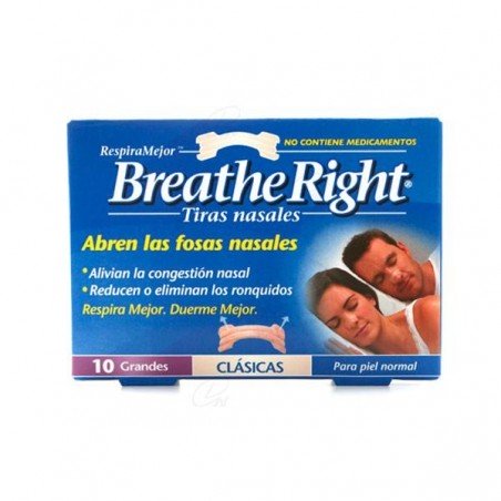 Comprar TIRA NASAL BREATHE RIGHT T - PEQ/MED 10 UDS al mejor precio en Farmacia4Estaciones, tu farmacia online Comprar TIRA NASAL BREATHE RIGHT T - PEQ/MED 10 UDS