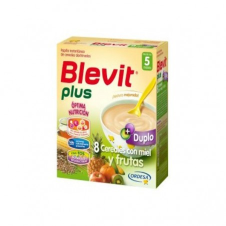 Comprar BLEVIT PLUS DUPLO 8 CEREALES Y FRUTAS 600 G al mejor precio en Farmacia4Estaciones, tu farmacia online Comprar BLEVIT PLUS DUPLO 8 CEREALES Y FRUTAS 600 G