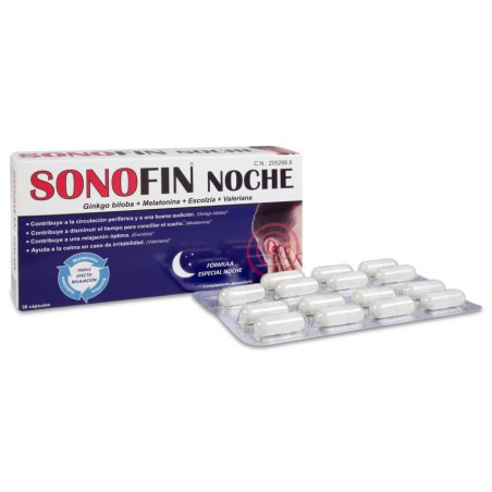 Comprar sonofin noche 30 cápsulas al mejor precio en Farmacia4Estaciones, tu farmacia online Comprar sonofin noche 30 cápsulas