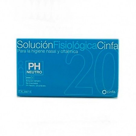 Comprar cinfa higiene oftalmica suero fisiologico 20 und al mejor precio en Farmacia4Estaciones, tu farmacia online Comprar cinfa higiene oftalmica suero fisiologico 20 und