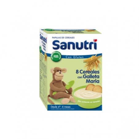 Comprar sanutri papilla 8 cereales con galleta maría 600 g