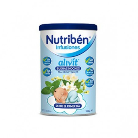 Comprar NUTRIBÉN INFUSIÓN ALIVIT BUENAS NOCHES 150 G al mejor precio en Farmacia4Estaciones, tu farmacia online Comprar NUTRIBÉN INFUSIÓN ALIVIT BUENAS NOCHES 150 G