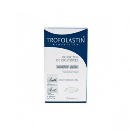 Comprar TROFOLASTIN REDUCTOR DE CICATRICES 5 APÓSITOS al mejor precio en Farmacia4Estaciones, tu farmacia online Comprar TROFOLASTIN REDUCTOR DE CICATRICES 5 APÓSITOS