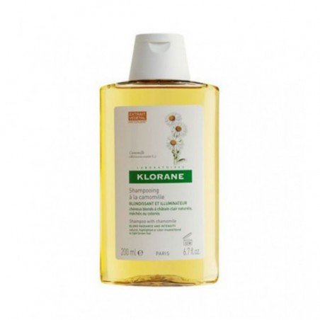 Comprar CHAMPÚ REFLEJOS DORADOS A LA CAMOMILA KLORANE 200 ML al mejor precio en Farmacia4Estaciones, tu farmacia online Comprar CHAMPÚ REFLEJOS DORADOS A LA CAMOMILA KLORANE 200 ML