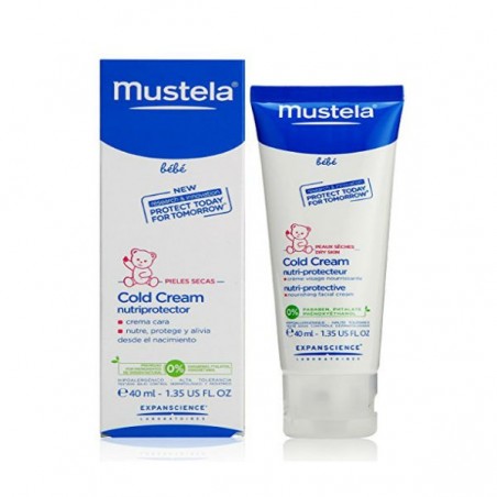 Crema Facial Mustela para Niños y Bebés con Piel Seca Nutritiva con Cold  Cream 40 g