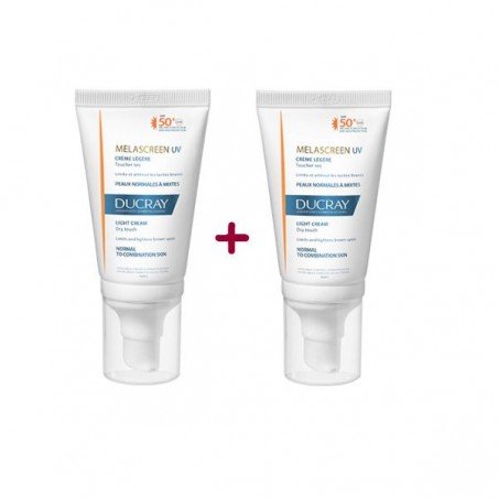Comprar MELASCREEN DUPLO CREMA LIGERA SPF50 TACTO SECO 2x40 ML al mejor precio en Farmacia4Estaciones, tu farmacia online Comprar MELASCREEN DUPLO CREMA LIGERA SPF50 TACTO SECO 2x40 ML