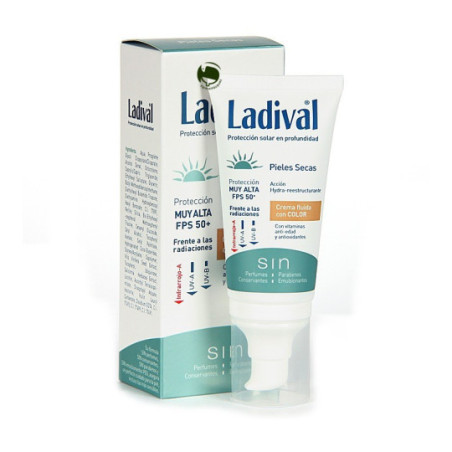 Comprar Ladival Crema Fluida Color SPF50 Pieles Secas, 50 ml