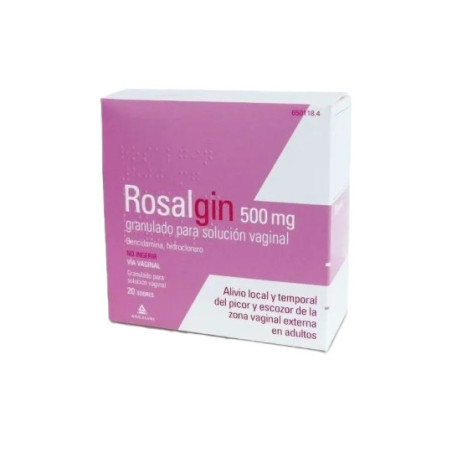 Comprar Rosalgin 500mg, 20 sobres granulado para solución vaginal