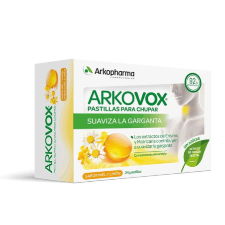 Comprar Arkovox 24 Pastillas Miel-Limón