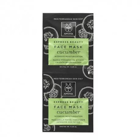 Comprar Apivita Express Beauty Mascarilla Hidratante Intensiva con Pepino 2x8 ml