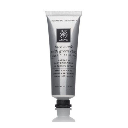 Comprar Apivita Mascarilla Facial Limpieza Profunda Arcilla verde, 50ml.