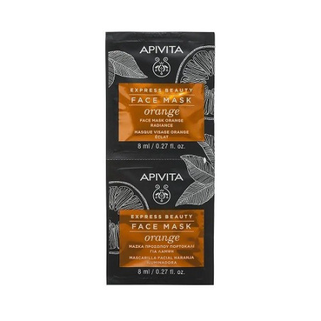 Comprar Apivita Express Beauty mascarilla facial iluminadora con naranja, 2x8 ml