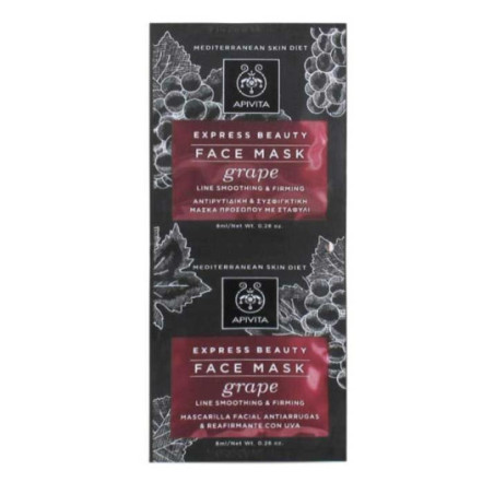 Comprar Apivita Express Beauty Mascarilla Facial Uva, 2x8 ml