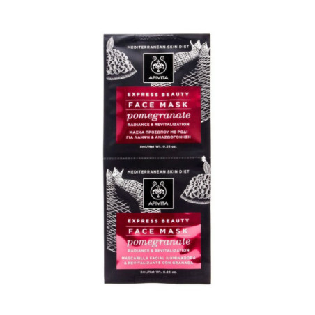 Comprar Apivita Express Beauty Mascarilla Facial Granada 2x8 ml