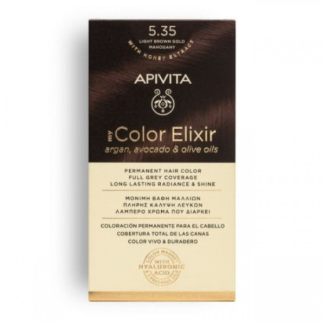 Comprar Apivita Tinte my Color Elixir 5.35, Castaño claro dorado caoba.