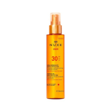 Comprar Nuxe Sun aceite bronceador para rostro y cuerpo alta protección SPF30, 150 ml