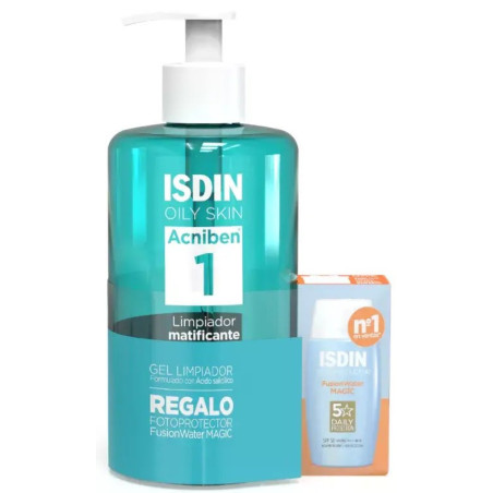 Comprar Isdin Acniben limpiador gel matificante, 400 ml + Regalo Fusion Water
