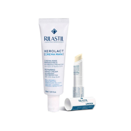 Comprar Rilastil Xerolact Pack Crema de Manos + Stick Labial, 30 ml + 4,8 ml.