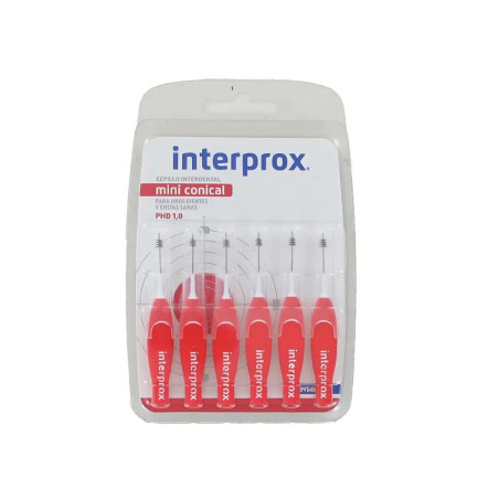 Comprar Interprox Miniconico Rojo Recto, 6Uds.