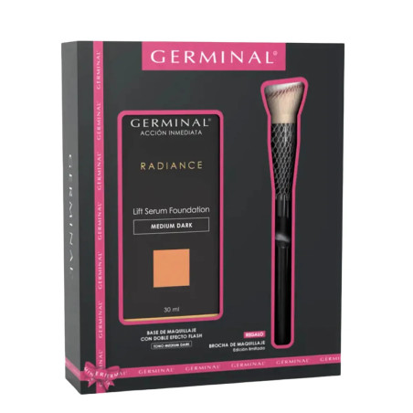 Comprar Pack Germinal Radiance Lift Sérum Foundation Medium Dark 30 ml + Brocha maquillaje