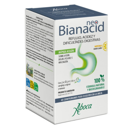 Comprar Aboca Neobianacid sabor limón 45 comprimidos