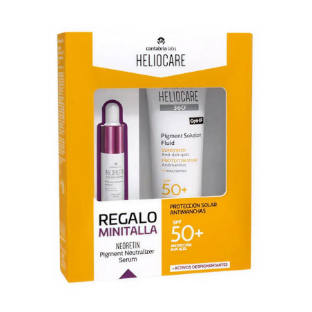 Comprar Heliocare 360º Pigment Solution Fluid protector SPF50+, 50 ml + REGALO Neoretin Discrom Control Concentrate 10 ml