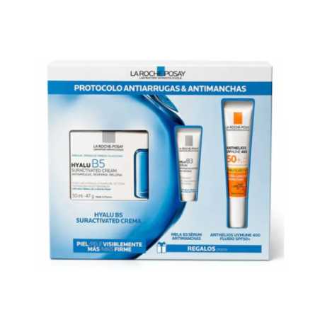 Comprar La Roche Posay Hyalu B5 Suractivated Crema, 50 ml + Regalo Mela B3 Sérum, 3 ml + Anthelios Uvmune 400 Fluido SPF50+, 15 ml