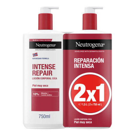 Comprar Neutrogena Reparación Intensa loción corporal CICA, OFERTA PACK DUPLO 2x750 ml